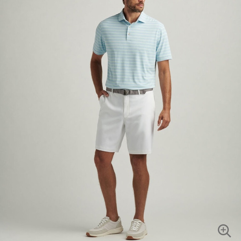 Peter Milan Men's White Chino Shorts for Golfing size 40